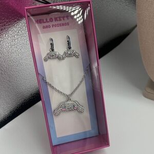 Hello Kitty Silver and Pink Jewelry Set